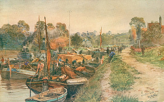 'Allington Lock' by W.L. Wyllie