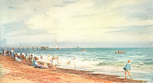 'paddlers Southend-on-Sea' by W.L. Wyllie