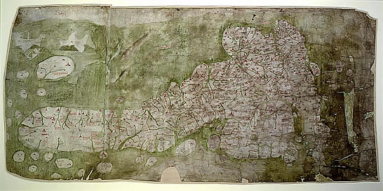 14th-century map of Britain